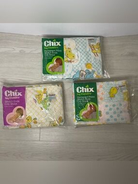 Vintage New Chix By Dundee Stretch End Crib Sheets Animal Print Unisex USA Made